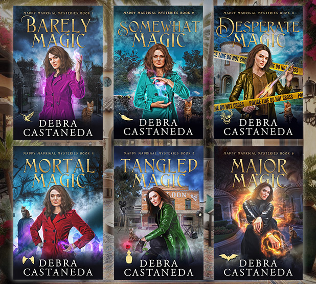 The six books in the Maddy Madrigal Mysteries series