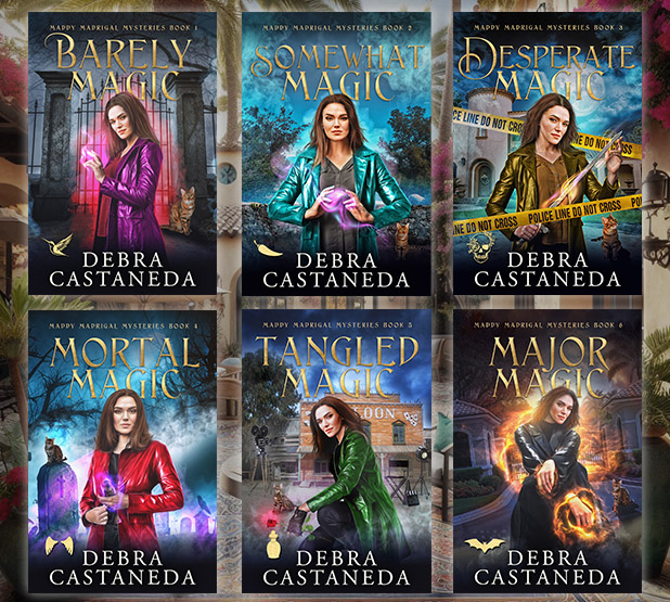 the six books in the Maddy Madrigal Mysteries series