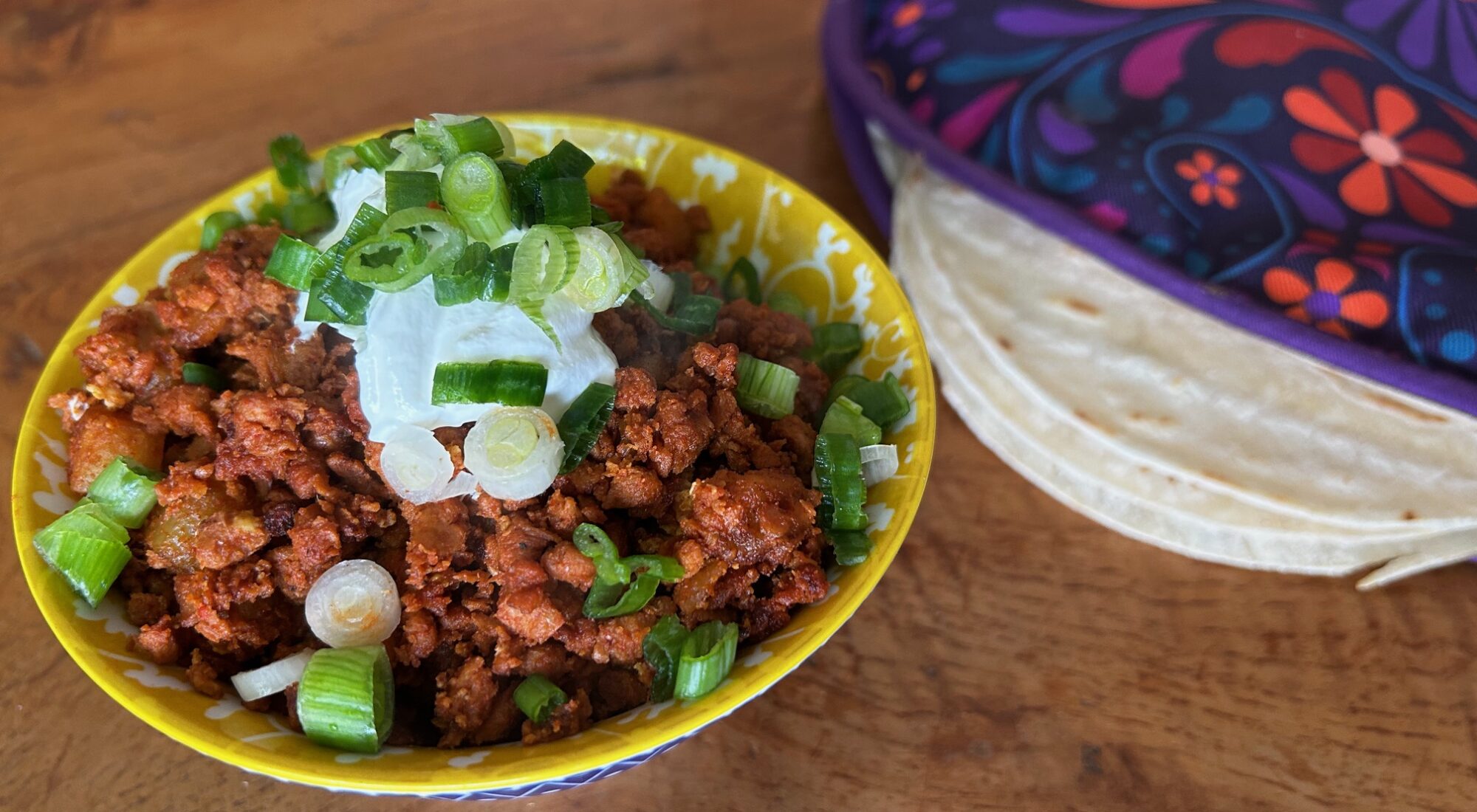 a picture of Mexican chorizo and toasted tortillas